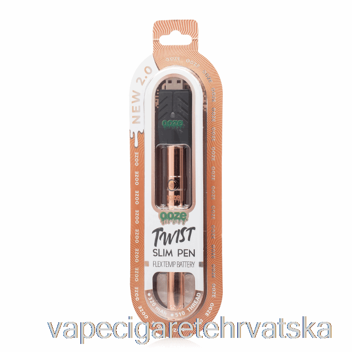 Vape Cigarete Ooze Slim Twist Pen 2.0 Flex Temp Baterija Ružičasto Zlato